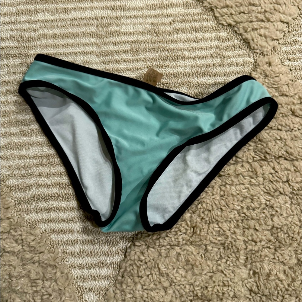 Cute Mint Green Black Swim Bottom Small